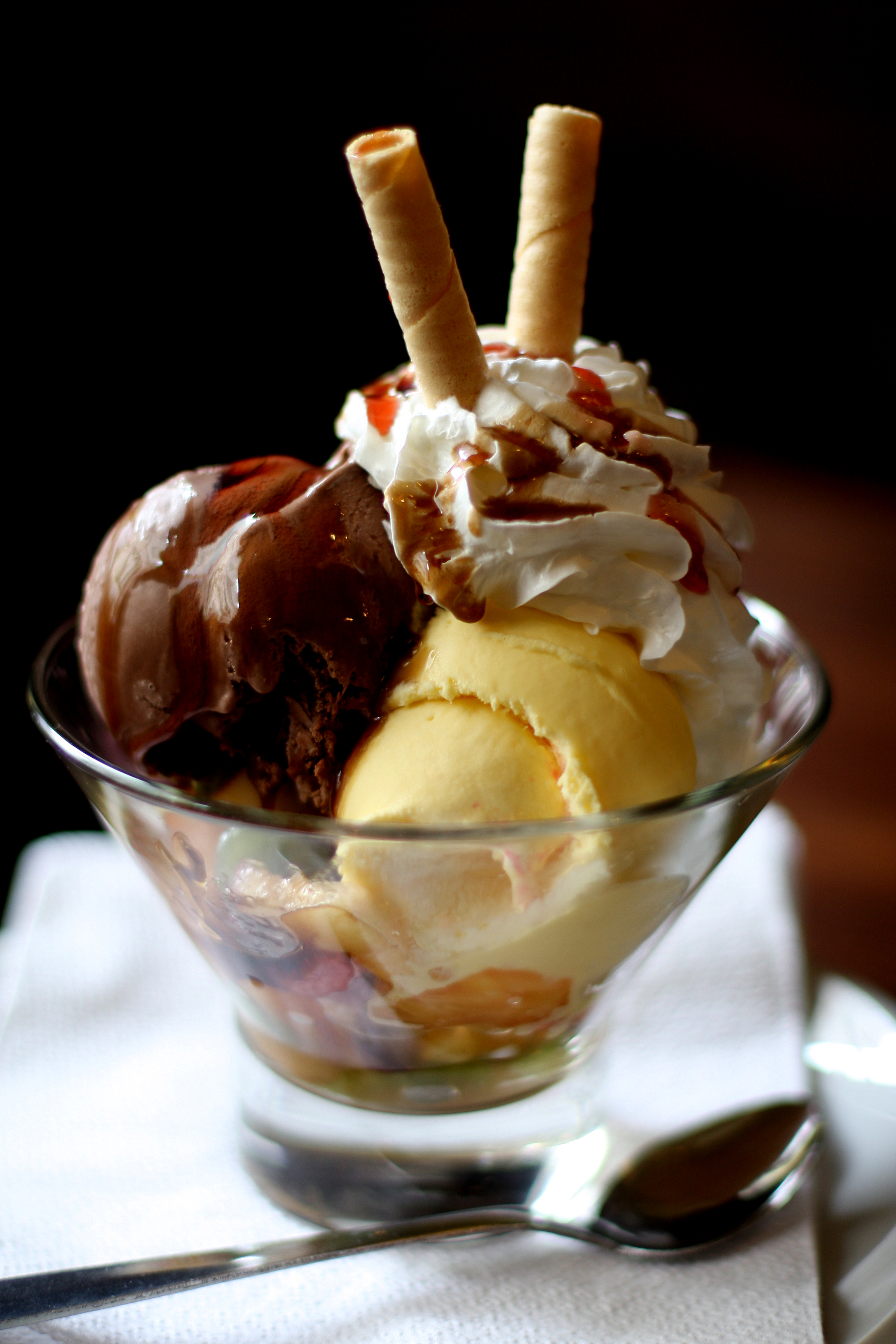 ice cream, gourmet food